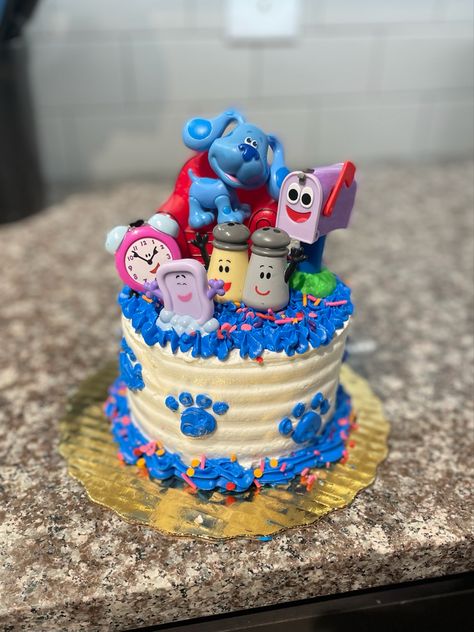 Blues Clues Birthday Cake Ideas, Blues Clues Birthday Party Cake, Blue Clues Birthday Cake, Blues Clues Treats, Blues Clues Cake 1st Birthdays, Blues Clues Photo Shoot, Blues Clues Baby Shower Ideas, Blues Clues Smash Cake, Blues Clues First Birthday