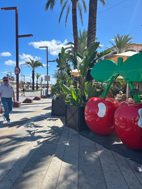 Exploring ibiza old town and finding some Pacha Cherries🍒 Ibiza Town Aesthetic, Ibiza Old Town Outfit, Pacha Ibiza Outfits, Ibiza Itinerary, Ibiza Moodboard, Ibiza Pacha, Ibiza Fits, Ibiza Disco, Ibiza Book