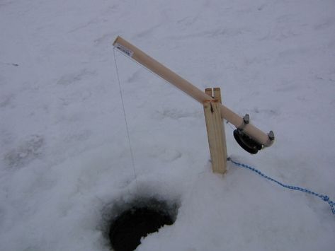 How to Build Tip-Downs for Ice Fishing Ice Fishing Hacks, Ice Fishing Humor, Ice Fishing Rod Holders, Ice Fishing Diy, Ice Fishing Equipment, Ice Fishing Shanty, Ice Fishing Sled, Ice Fishing Shack, Ice Fishing Shelter