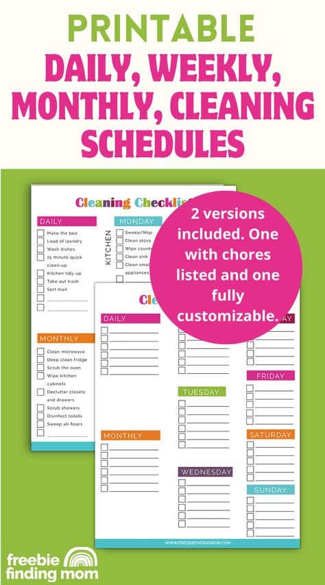 These are printable home daily, weekly, monthly cleaning schedule templates. Weekly And Monthly Cleaning Schedule, Daily Weekly Monthly Cleaning Schedule, Simple Cleaning Schedule, Home Cleaning Schedule Printable, House Cleaning Checklist Printable, Weekly House Cleaning, Free Printable Cleaning Schedule, Aesthetic Planners, Monthly Cleaning Schedule