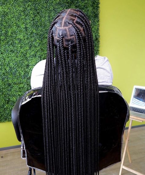 Large Ankle Length Knotless Braids, Long Box Braids Medium Size, Medium Knotless Box Braids Peek A Boo, Big Knotless Box Braids Side Part, Large Knotless Thigh Length, Long Large Knotless Braids With Color, Jumbo Peekaboo Braids, Medium Large Knotless Box Braids Long, Knotless Box Braids Medium/large