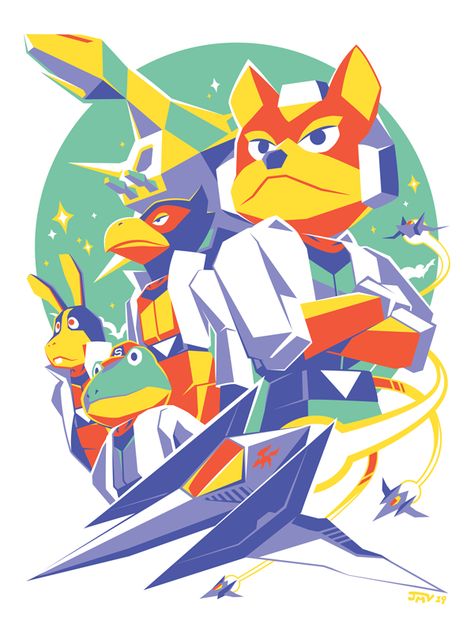 Starfox Art, Star Fox Tattoo, Fox Mccloud, Star Fox, Video Game Fan Art, Retro Videos, Nintendo Art, Retro Video Games, Fox Art