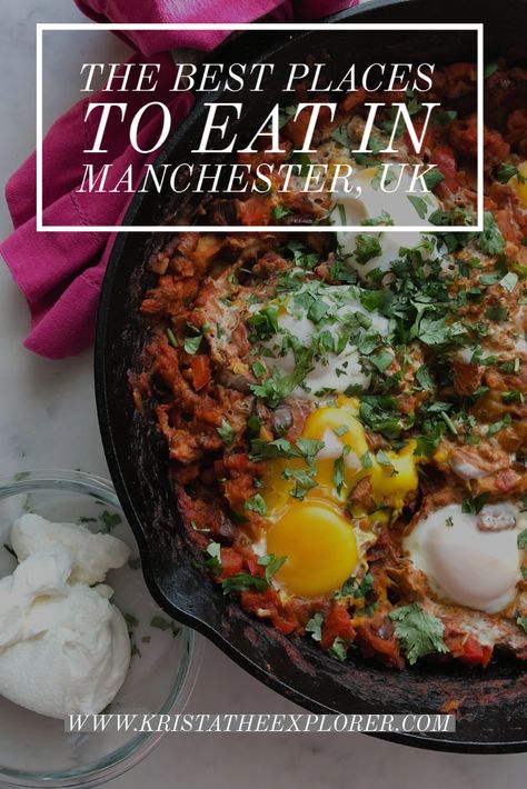 Planning a trip to Manchester? I've put together a complete guide of the best places to eat in Manchester. There are a lot of restaurants in Manchester to choose from, and they cover a wide variety of cuisines. If you only have a day in Manchester, make sure you hit up the Northern Quarter for brunch! This post covers where to eat in Manchester, brunch spots in Manchester, and the best restaurants in Manchester. #manchester #manchesteruk #manchestercity #brunch #foodporn #travelblogger #travel