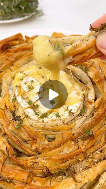 Antoniou Fillo Pastry on Instagram: "RUFFLED FILLO BAKED BRIE. Gooey melted brie cheese and crispy golden Fillo Pastry with za’atar - this show stopper is the perfect centrepiece for guests to gather around and enjoy at your next party. Find the recipe on our website (there is a link in out Instagram bio) or copy this link into your internet browser: https://antonioufillo.com.au/blog/recipes/ruffled-fillo-baked-brie

#partyfood #brie #fillo #filo #pastry #ruffled #ruffledfillo" Filo Crinkle, Fillo Dough Recipes, Filo Dough Recipes, Filo Pastry Recipes, Melted Brie, Filo Pastry, Za Atar, Apples And Cheese, Greek Cooking