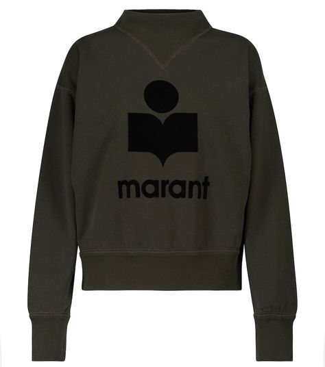 Isabel Marant Sweatshirt, Marant Sweatshirt, Spring Knitwear, Leather Blouse, Etoile Isabel Marant, Designer Sweatshirts, French Chic, Logo Sweatshirt, The Authority