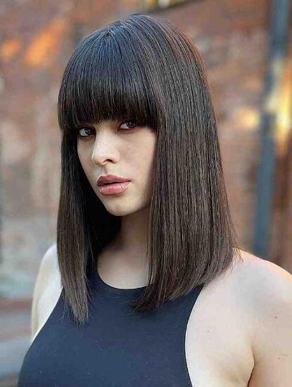 Shop Our Long Brown Wigs 14" Straight Lace Front Bob With Full Bangs Wigs With 100% Satisfaction! Bob With Full Bangs, Clip In Fringe, Lace Front Bob, Full Lace Wig Glueless, Celebrity Wigs, Human Lace Wigs, I Tip Hair Extensions, Kids Wigs, Full Bangs