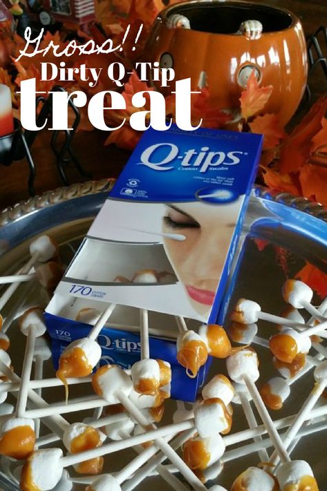 SO GROSS!! Dirty Q-Tip Halloween Treats ... a disgusting recipe! Gross Halloween Foods, Halloween Apps, Treats For Halloween, Easy Halloween Snacks, Halloween Party Food, Gross Food, Easy Halloween Food, Halloween Food Treats, Spooky Halloween Party