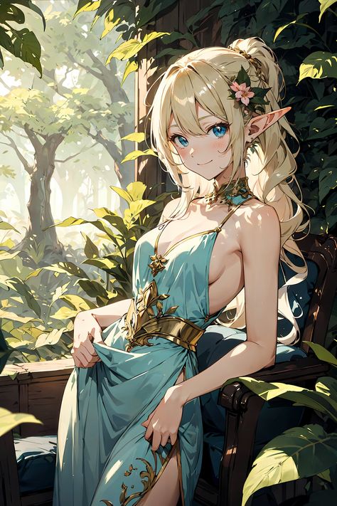 Elves Female Beautiful, Weiblicher Elf, Anime Elf, Art Pretty, Characters Inspiration, Nice Art, The Void, Anime Cartoon, Anime Poses