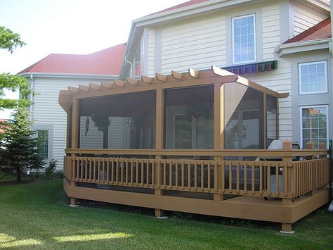 After Screened in Pergola with Shade Screen Cover | Flickr - Photo Sharing! Screened In Pergola, Pergola With Shade, Pergola Modern, Pergola Screens, Pergola Diy, Screened Porch Designs, Pergola Carport, Pergola Swing, Pergola Lighting