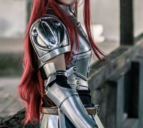 Ezra Cosplay, Erza Scarlet Aesthetic, Scarlet Aesthetic, Erza Fairy Tail, Knight Core, Erza Cosplay, Erza Scarlet Cosplay, Maleficent Wings, Kid Kakashi