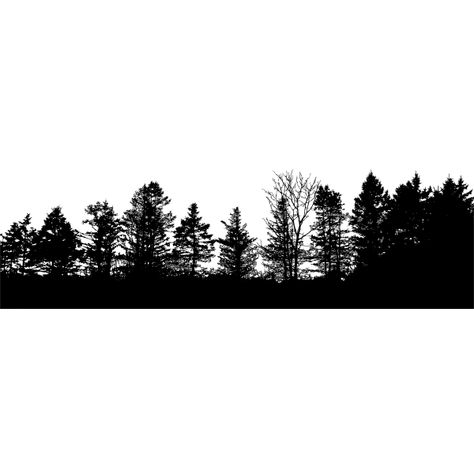 Forest Treeline Silhouette 3 Woods Silhouette, Treeline Silhouette, Forest Landscape Silhouette, Forest Sillouhette, Forest Silhouette Tattoo, Tree Sleeve, Tree Silhouette Tattoo, Landscape Silhouette, Forest Silhouette