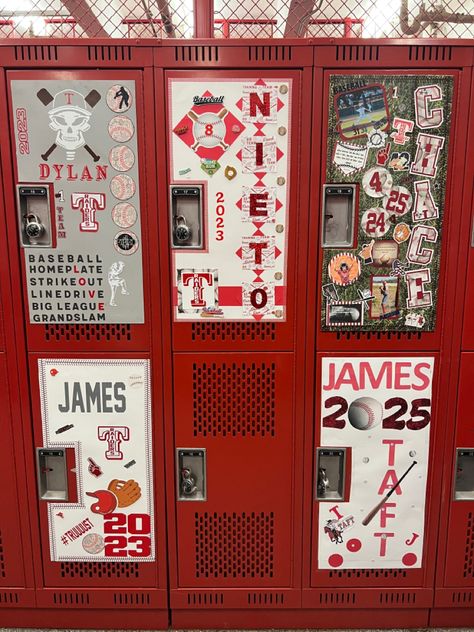 Locker Door Decorations, Locker Poster Ideas, Locker Room Decor, Baseball Locker Decorations, Baseball Locker Room Decorations, Sport Locker Decorations Ideas, Locker Sports Decorations, Baseball Locker Signs, Decorating Lockers For Sports