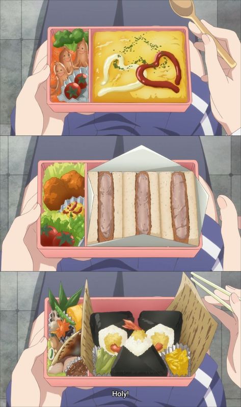 Saki's everyday Nagisa intricate Bentos Anime Food Bento, Food From Anime, Anime Food Art, Anime Food Wallpaper, Food In Anime, Manga Food, Anime Bento, Anime Foods, Peanut Butter And Banana