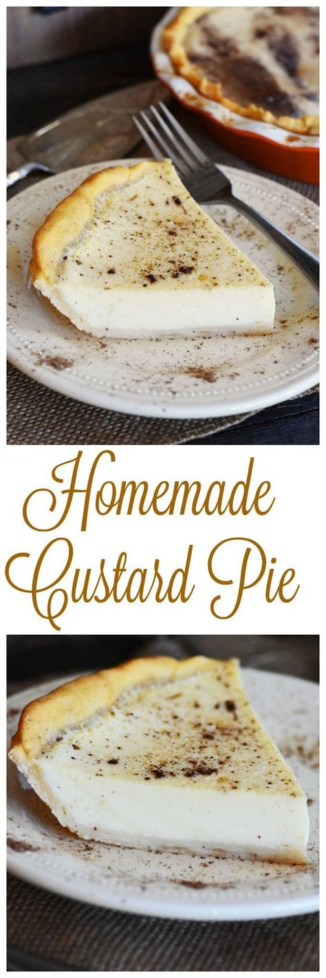 Homemade Custard Pie Recipe. Get that old fashion custard pie recipe by clicking here. This recipe produces a genuine custard that is so tasty. Custard is made with real eggs, milk, and sugar-no pudding! ad Custard Pie Recipe Easy, Old Fashioned Custard Pie, Egg Custard Recipe, Egg Custard Pie Recipe, Old Fashioned Custard, Egg Custard Pie, Mini Pie Recipes, Custard Pie Recipe, Graham Cracker Recipes