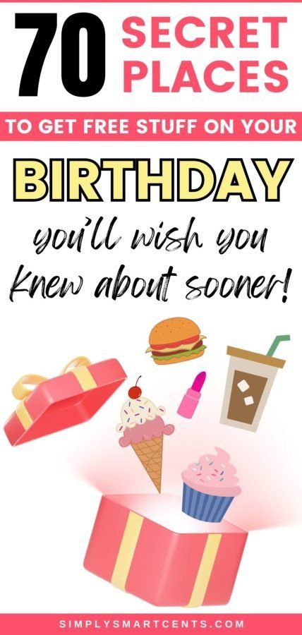 How To Get FREE Stuff on Your Birthday! - Simply Smart Cents Free Food On Your Birthday, Free Stuff On Your Birthday, Free Starbucks Drinks, Birthday Certificate, Noodles And Company, Cool Random Things, Starbucks Rewards, Birthday Giveaways, Birthday Freebies