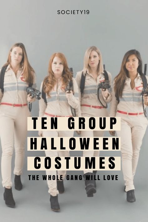 10 Group Halloween Costumes The Whole Gang Will Love - Society19 Halloween Costumes For 2 Couples, Halloween Costumes Classic, Work Group Halloween Costumes, Teacher Halloween Costumes Group, 4 People Halloween Costumes, Group Costumes Ideas, Movie Themed Costumes, 4 Person Halloween Costumes, Halloween Costumes For 2