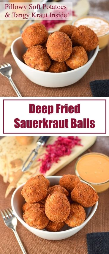 Sourkraut And Sausage Balls, Fried Sauerkraut, Fried Doughnut Recipe, Sauerkraut Balls, German Appetizers, October Fest, Oktoberfest Food, Sauerkraut Recipes, Deep Fried Food