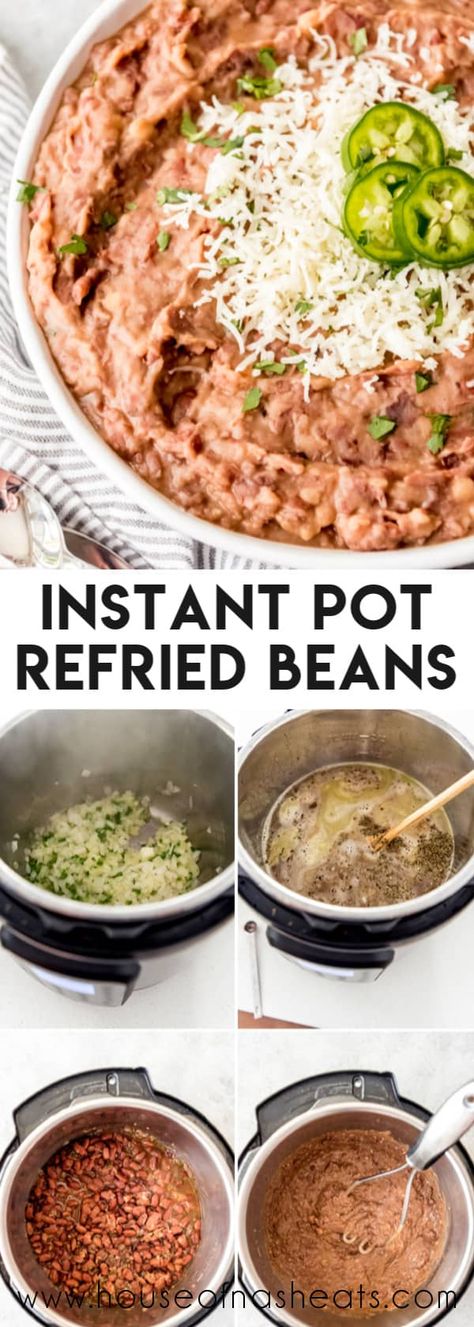 Instant Pot Refried Beans Recipe, Instant Pot Refried Beans, Beans Mexican, Homemade Refried Beans, Refried Beans Recipe, Dish Ideas, Dinner Plans, Mexican Dinner, Bean Dip