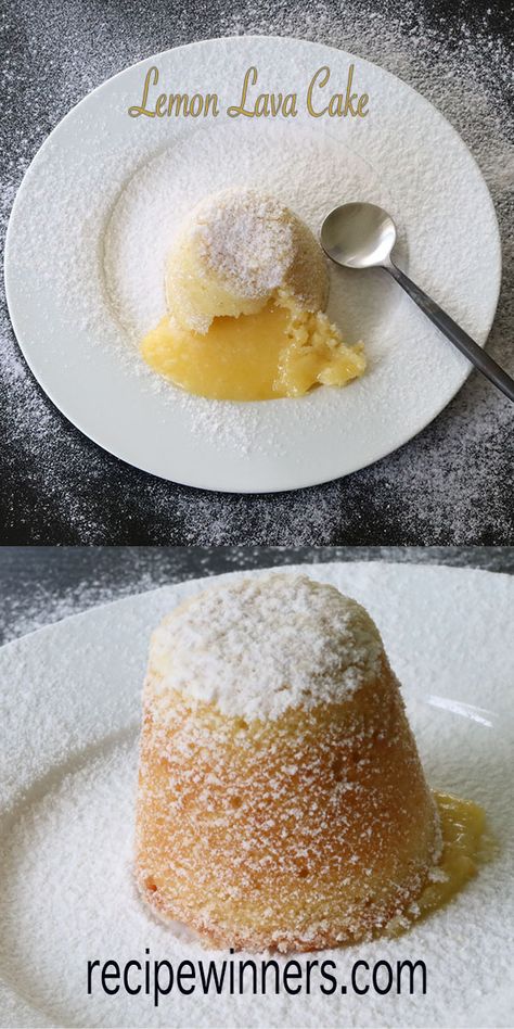 Lemon Lava Cake, Lava Cake Recipes, Lemon Dessert, Lemon Dessert Recipes, Curd Recipe, Lava Cake, Lava Cakes, Lemon Desserts, Lemon Recipes