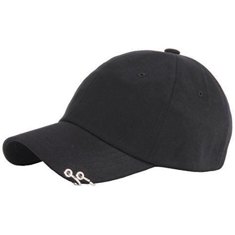 RaOn B201 Cotton Punk Silver Ring Piercing Rock Basic Ball Cap Baseball Hat Truckers Basic Black Cotton Baseball Cap, Black Mesh Baseball Cap, Vintage Black Cotton Baseball Cap, Black Military Baseball Cap One Size, Black Military Baseball Cap For Outdoor, Womens Baseball Cap, Bag Clips, Accessories Store, Caps For Women