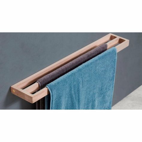 Wood Towel Rack, Diy Towel Rack, Luxury Master Bathrooms, Diy Towels, Decorating Bathroom, Wooden Bathroom, Towel Rack Bathroom, Towel Hanger, Coat Rack Wall