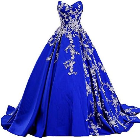 Long Ball Gown, Blue Ball Gown, Prom Evening Dresses, Wedding Dresses Sweetheart Neckline, Blue Ball Gowns, White Evening Dress, Sweetheart Wedding Dress, Shoes Heel, Fantasy Gowns