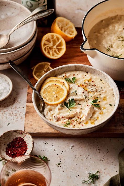 6 Cozy & Comforting Winter Soup Recipes - Kalejunkie Chicken Soup Photography, Lemon Chicken And Rice Soup, Lemon Chicken Rice Soup, Lemon Chicken And Rice, Soup Photography, Lemon Chicken Rice, Winter Soup Recipes, Paleo Soups, Avgolemono Soup