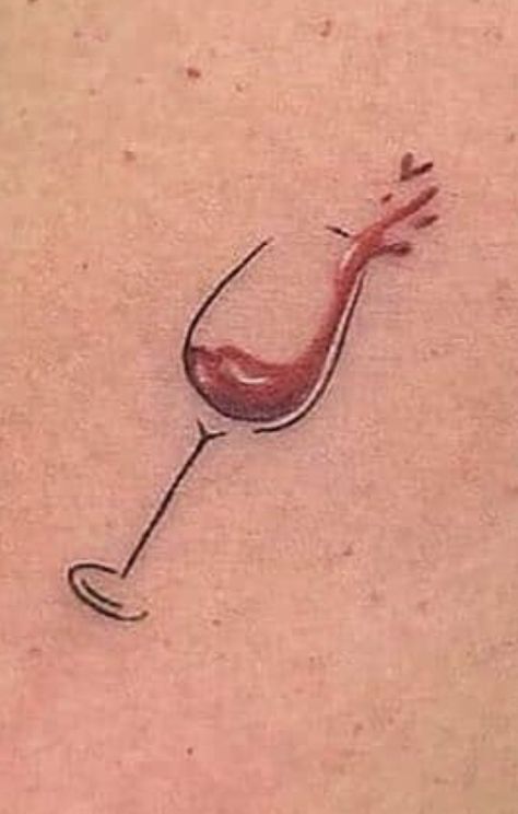 Wine And Cheese Tattoo, Red Wine Tattoo, Wine Tattoos, Flute Tattoo, Feminine Compass Tattoo, Bubble Tattoo, Wine Glass Tattoo, Wine Tattoo, Glass Tattoo