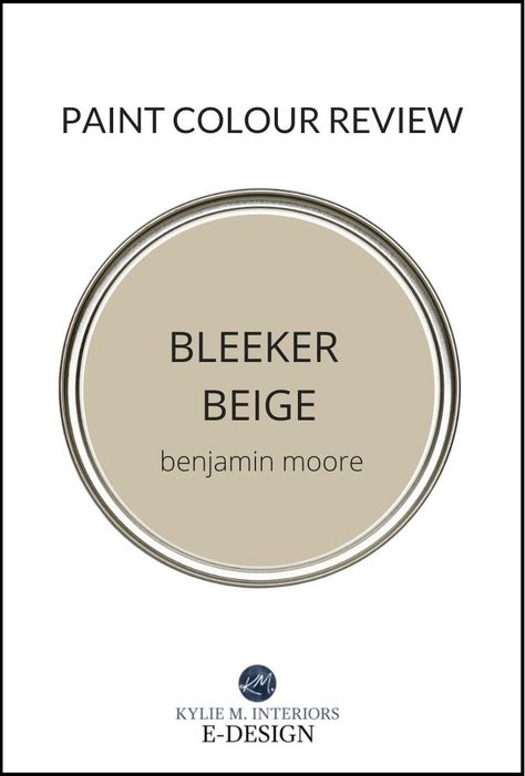 Benjamin Moore Bleeker Beige & Bennington Gray: Paint Color Review Benjamin Moore Bleeker Beige, Grant Beige Benjamin Moore, Benjamin Moore Beige, Manchester Tan Benjamin Moore, Bennington Gray, Bleeker Beige, Dark Gray Paint Colors, Kylie M Interiors, Beige Wall Colors