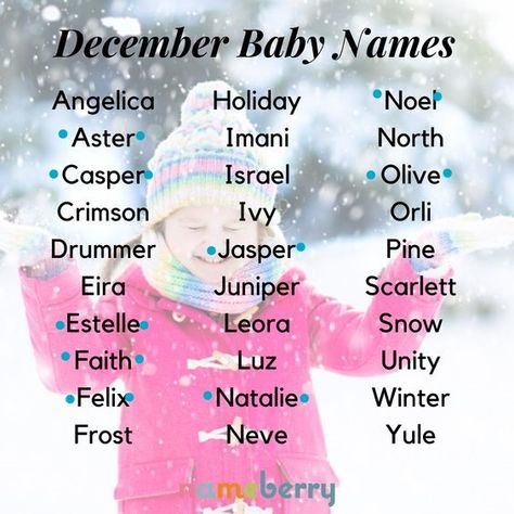 Winter Names, Things To Do In December, Hispanic Baby Names, Names Biblical, Child Names, Hipster Baby Names, Child Sleep, December Baby, Names Baby