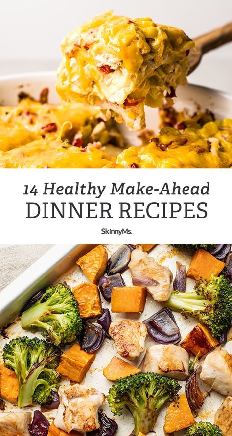 14 Healthy Make-Ahead Dinner Recipes Hearty But Healthy Dinners, Light Make Ahead Dinners, Plan Ahead Dinners, Make Ahead Dinner Healthy, Light Easy Dinner Recipes Healthy Meals, Make Ahead Low Carb Dinners, Make Ahead Chicken Dinners, Easy Light Dinner Recipes Healthy, Make Ahead Dinners Healthy