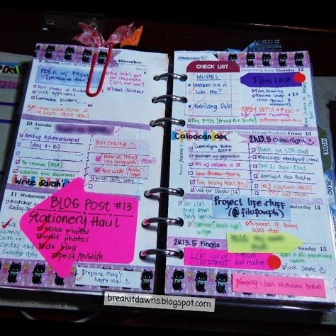 Líneas púrpura para separar los días Filofax Inspiration, Control Journal, Filofax Ideas, Diy Planners, Filofax Personal, Filofax A5, Paper Journal, Effective Time Management, Home Planner