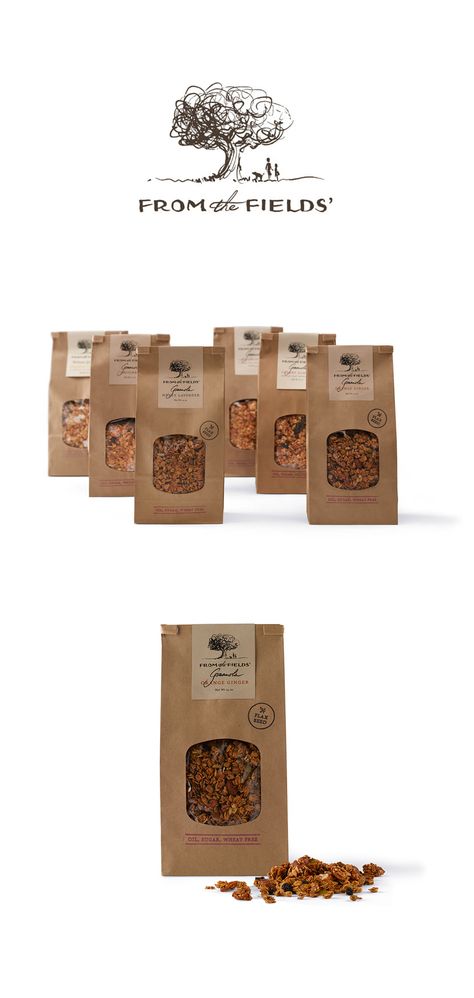 Homemade Granola Packaging Ideas, Granola Jar Packaging, Granola Branding Packaging, Granola Logo Design, Granola Package Design, Artisan Food Packaging, Food Logo Design Identity Branding, Granola Packaging Ideas, Dried Fruit Packaging Design