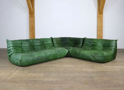 Green Togo Sofa, Michel Ducaroy, Togo Sofa, Interiors Dream, Ligne Roset, Decoration Inspiration, House Room, Dream House Decor, Dream Home Design