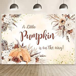 Mermaid Baby Shower Theme, Pumpkin Theme Baby Shower, Lil Pumpkin Baby Shower, November Baby Shower, Thanksgiving Baby Shower, Fiesta Shower, Baby Party Decorations, Baby Shower Boho, Baby Shower Background