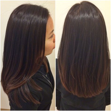 #darkhair #sombre #hair #shiny #moroccanoil Soft Layers Medium Hair Straight, Medium Hair Straight, Soft Layers Medium Hair, Layers Medium Hair, Sombre Hair, Layers Medium, Long Hair Color, Long Layered Haircuts, Soft Layers