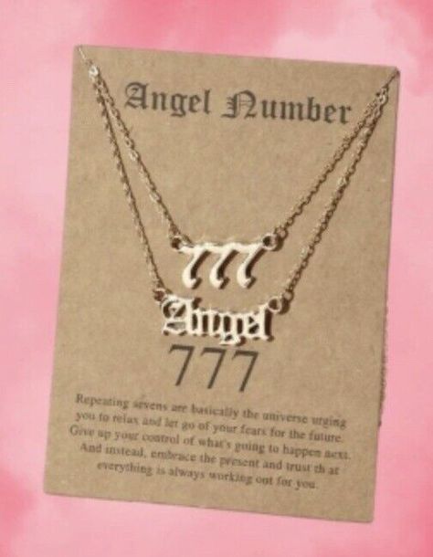 Angel Number 777 - Double Necklace - Angel Jewellery - Gold Charm Necklace  | eBay 777 Necklace, Direction In Life, Angel Number 777, Acubi Style, Double Necklace, Angel Jewelry, Gold Charm Necklace, Jewellery Gold, Angel Number