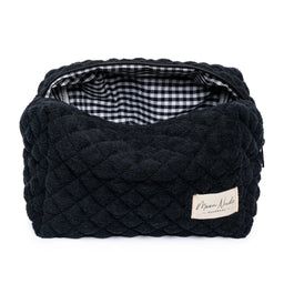 Checkout - Moon Nude Gingham Interior, Sewing Makeup Bag, Black Makeup Bag, Cute Makeup Bags, Large Makeup Bag, Black Gingham, Black Towels, Loose Hoodie, Vanity Bag