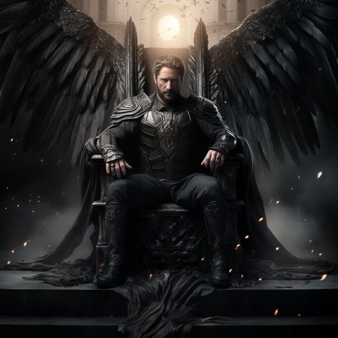 2) A large throne and on it sits Gerard Butler of 300 angry in black armor. Above the throne there are two torn off angel wings. Hyperrealistic 4k dark #nft #AI #art #painting #nftartist #AIartgallery #DigitalArt #artwork #AIart #generativeart #GenerativeAI #artwork #artist #artistsofinstagram King Sitting On Throne Pose, Sitting On Throne, Black Armor, Gerard Butler, Person Sitting, The Throne, Boy Photography Poses, Boy Photography, Video Game Characters