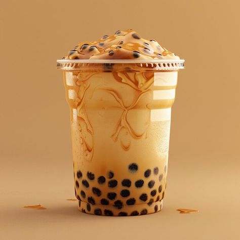 Photo image of a bubble tea cup showing ... | Premium Photo #Freepik #photo Bubble Tea Pictures, Boba Tea Photography, Bubble Tea Advertising, Tealive Bubble Tea Aesthetic, Bubble Tea Tapioca Pearls, Tapioca Pearls, Bubble Tea, Tea Cups, Bubbles