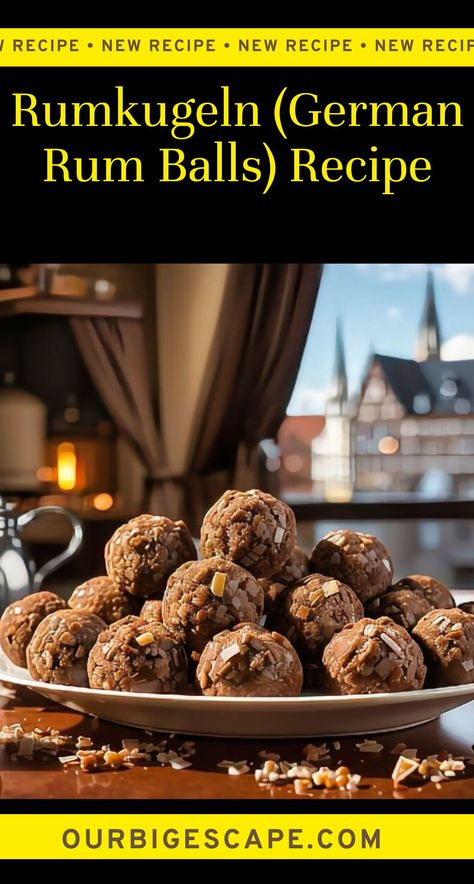 Cookies With Cocoa Powder, Rum Balls Recipe, German Dessert, Traditional Christmas Food, German Desserts, Rum Balls, German Recipes, Mousse Recipes, Fancy Desserts