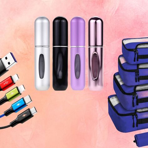 32 Essential Products To Help You Become A Carry-On-Only Traveler — HuffPost Refillable Perfume Bottle, Bottle Spray, Baggage Claim, Cosmetic Bottles, Cosmetic Containers, Refillable Bottles, Health Skin Care, Empty Bottles, Bottle Accessories