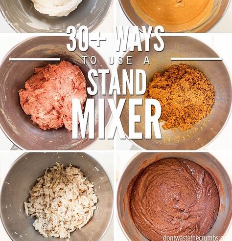 Curious what you can use a Kitchen Aid Mixer for? Look no further! Here’s a list of over 30 ways to use a stand mixer to make your time and… Kitchenaid Stand Mixer Recipes, Stand Mixer Recipes, Kitchen Aid Recipes, Mixer Recipes, Kitchenaid Mixer, Kitchenaid Stand Mixer, Smitten Kitchen, Classic Kitchen, Stand Mixer