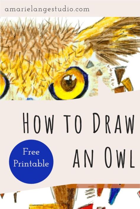 Whimsical, colorful and fun owl I designed just for you! Come see my easy method to draw and color this owl with watercolour pencils and a little imagination.