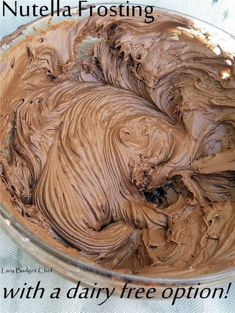 Nutella Icing 3 Ingredients, Nutella Icing Recipe, Nutella Frosting Recipe, Dairy Free Nutella, Dairy Free Ganache, Gluten Free Icing, Nutella Icing, Ganache Recipes, Dairy Free Buttercream