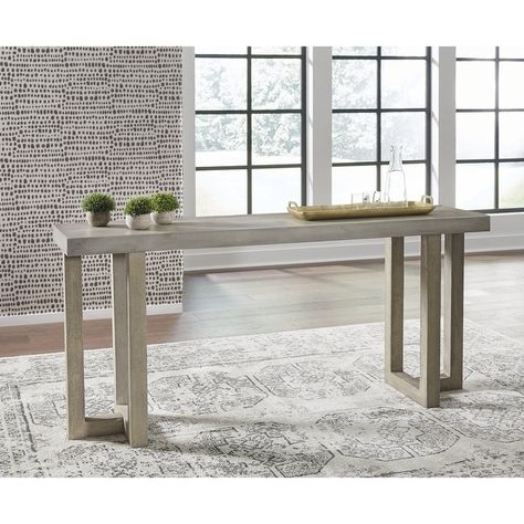 Lockthorne Console Sofa Table - 67"W x 16"D x 30"H - Bed Bath & Beyond - 35890563 Sofa Console Table, Farmhouse Console Table, Farmhouse Style Living Room, Sofa Console, Elegant Console Table, Metal Console Table, Casual Luxury, Gray Sofa, Wood Console Table