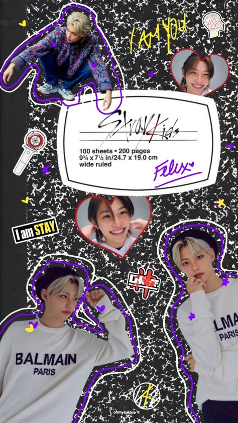 Stray Kids fondo de pantalla notebook cover Kpop Notebook Cover, Notebook Cover Wallpaper, Kids Notebook Cover, Skz Felix Wallpaper, Skz Template, Felix Wallpaper, Kpop Lockscreen, Samsung Notes, Polaroid Template