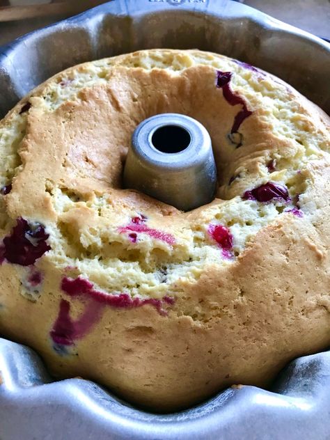 Kardea Brown Fruit Cake, Sour Cream Cranberry Bundt Cake, Cranberry Coffee Cake Recipes Sour Cream, Cake Mix Cranberry Orange Bread, Almond Cranberry Cake, Holiday Pound Cake Recipes, Cranberry Sour Cream Bundt Cake, Cranberry Bundt Cake Recipes, Apple Sour Cream Coffee Cake