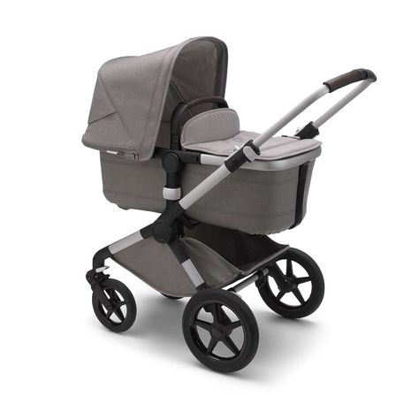 Bugaboo Fox2 Complete Pushchair - Aluminium + Mineral Light Grey-Strollers- Natural Baby Shower Bugaboo Fox 3, Bugaboo Stroller, Baby Carrier Accessories, Childrens Luggage, Breast Pump Accessories, Hors Route, Nursing Pillows, Stroller Bag, Nature Baby Shower