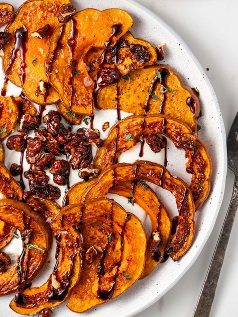 Roasted Koginut Squash with Whipped Ricotta Koginut Squash Recipes, Koginut Squash, Caramelized Walnuts, Free Weekly Meal Plan, Glazed Walnuts, Whipped Ricotta, Best Meal Prep, Small Food Processor, Fall Dishes